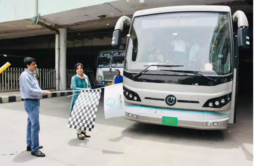 NueGo flags off all-women intercity e-bus service from Delhi to Agra